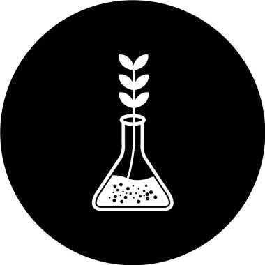 Laboratuvar test tübü simgesinin vektör illüstrasyonu