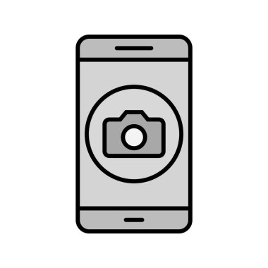 Kamera Mobil Uygulama Simgesi Moda Biçimli İzole Arkaplan