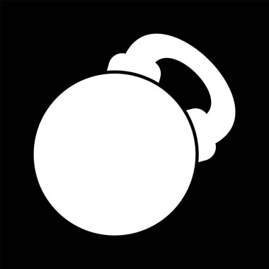Kettlebell Simgesi Moda Biçiminde İzole Arkaplan