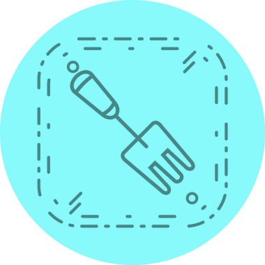 Bahçe Çatalı Simgesi Moda Tarzı İzole Arkaplan