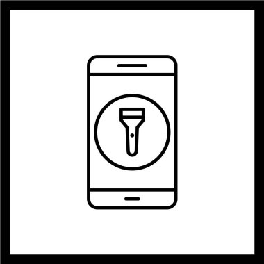 Akıllı telefon simgesi. Cep telefonu işareti. düz vektör illüstrasyonu