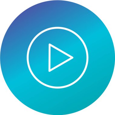 Multimedya düz simgesi beyaz arkaplanda izole edildi