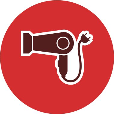 saç kurutma simgesi vektör çizimi