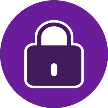 Asma kilit simgesi. vektör illüstrasyonu