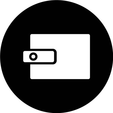 Para ikonlu cüzdan. vektör illüstrasyonu