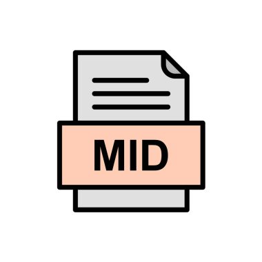 dosya biçimi simgesi, vektör illüstrasyonu