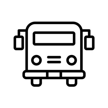 bus simgesi vektör illüstrasyonu