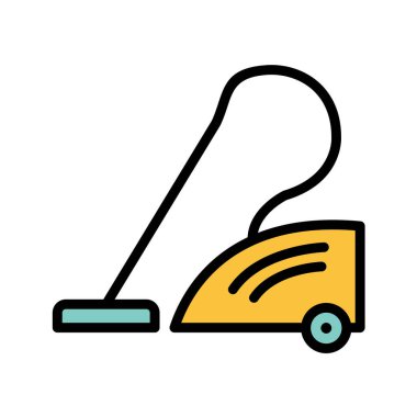 Vektör illüstrasyonu, basit bir elektrik süpürgesi simgesi