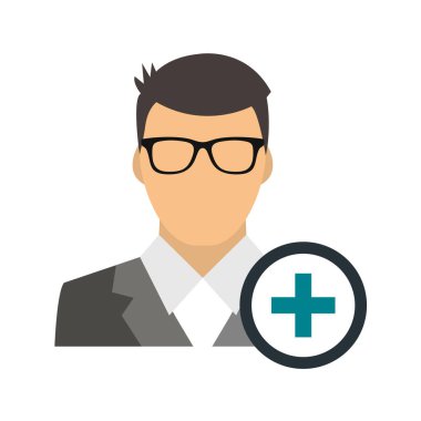 Man avatar simgesi vektör illüstrasyonu