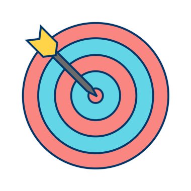 hedef simge, vektör illüstrasyonu