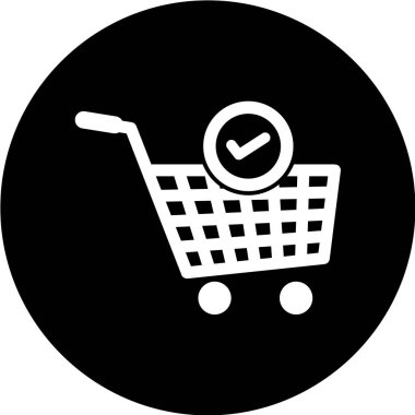 Alışveriş arabası simgesi, vektör illüstrasyonu