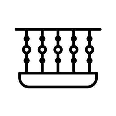 Abaküs simgesi. vektör illüstrasyonu