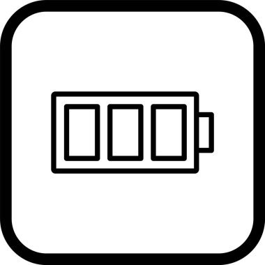 Tam Batarya Simgesi Moda Tarzı İzole Arkaplan