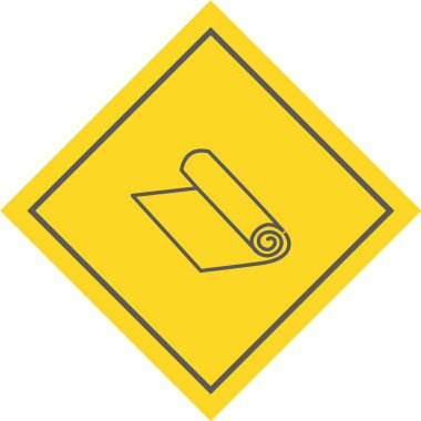 Kağıt Yuvarlama Simgesi Moda Biçiminde İzole Arkaplan  