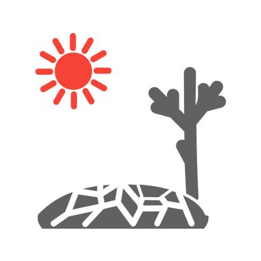 Kaktüs ve bitki simgesinin vektör çizimi