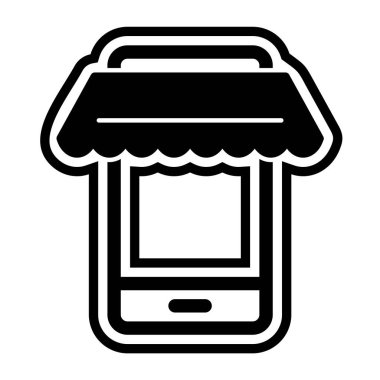 Çevrimiçi Alışveriş Simgesi Moda Biçimli İzole Arkaplan