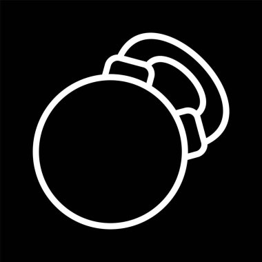 Kettlebell Simgesi Moda Biçiminde İzole Arkaplan