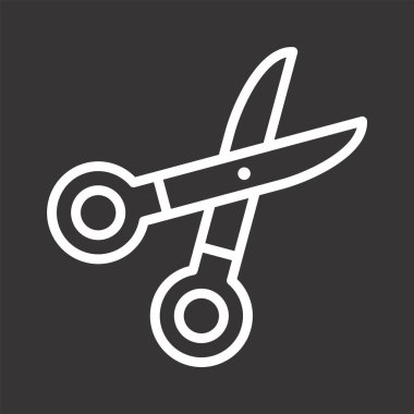 Moda biçimi izole edilmiş arkaplanda makas simgesi