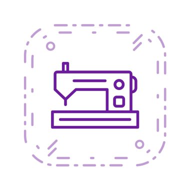 vektör illüstrasyonu, dikiş makinesinin basit simgesi 