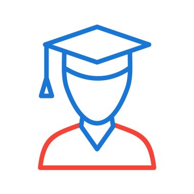 mezuniyet başlığı simgesi, vektör illüstrasyonu