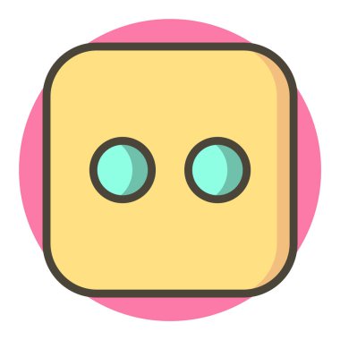 Zar İki Simgesi Stili İzole Arkaplan