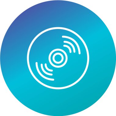 Multimedya düz simgesi beyaz arkaplanda izole edildi