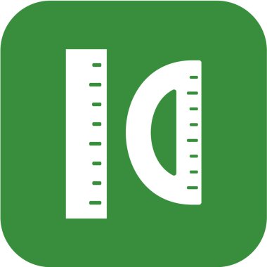 Cetvel işareti çizimi. vektör.