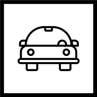 Vektör illüstrasyonu, arabanın basit simgesi