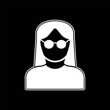 Moda Biçimli İzole Arkaplan Kadın Bilimadamı Simgesi      