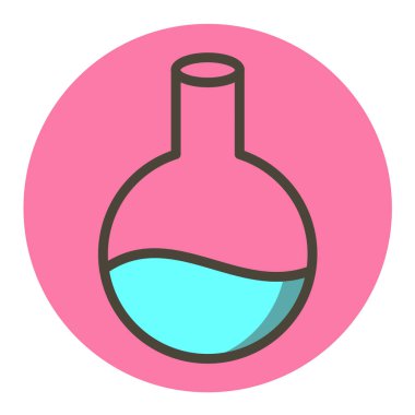 Tek bir laboratuvar simgesinin vektör illüstrasyonu