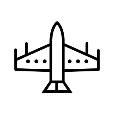 uçak ikonu vektör illüstrasyonu