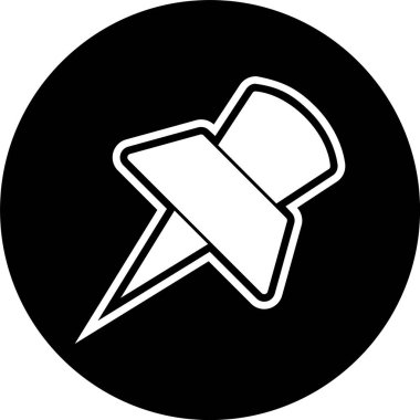 Moda Biçimli Pin Simgesi İzole Arkaplan 