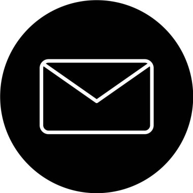 Beyaz arkaplanda zarf simgesi