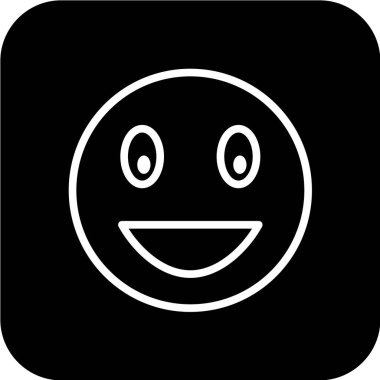 Gülümseme simgesi, vektör illüstrasyonu