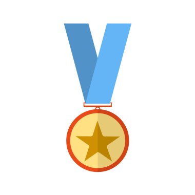 Madalya simgesi, vektör illüstrasyonu