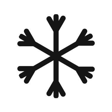 Beyaz arkaplanda kar tanesi simgesi. Vektör çizimi. eps10