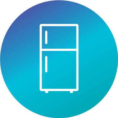 Vektör illüstrasyonu, buzdolabının basit simgesi