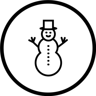 Kardan Adam simgesi vektör çizimi