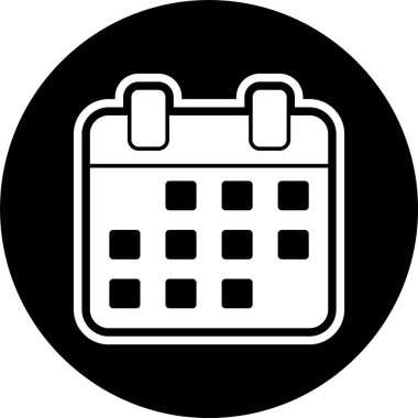 Moda biçimi izole edilmiş arkaplanda takvim simgesi