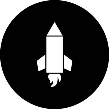 roket ikonu vektör illüstrasyonu