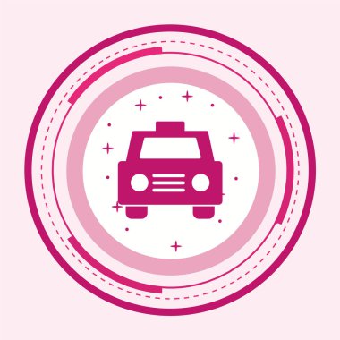 araba araç simgesi, vektör illüstrasyonu