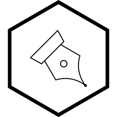 Nib Simgesi Moda Biçiminde İzole Arkaplan      