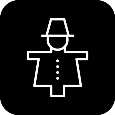 korkuluk web simgesi vektör illüstrasyonu 