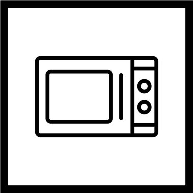 mikrodalga fırın vektör çizimi, basit simge