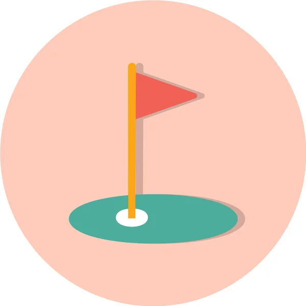 Bola Golf Icono Vector Ilustración — Archivo Imágenes Vectoriales