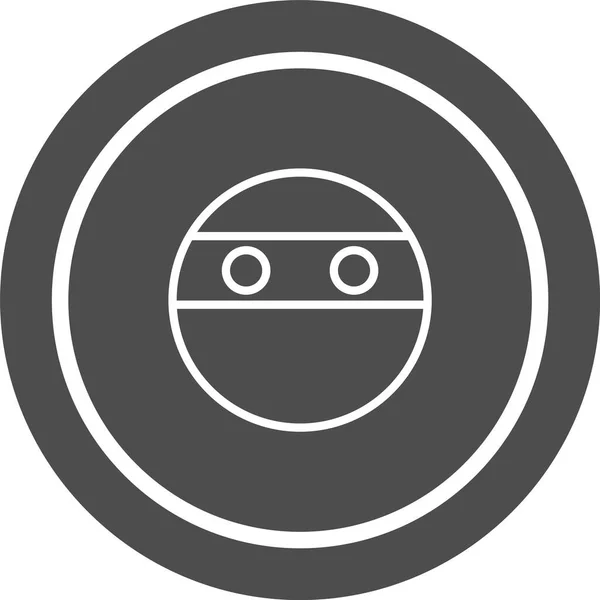 Ninja Emoji Icoon Trendy Stijl Geïsoleerde Achtergrond — Stockvector