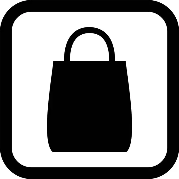 Icono Bolsa Compras Estilo Moda Fondo Aislado — Vector de stock