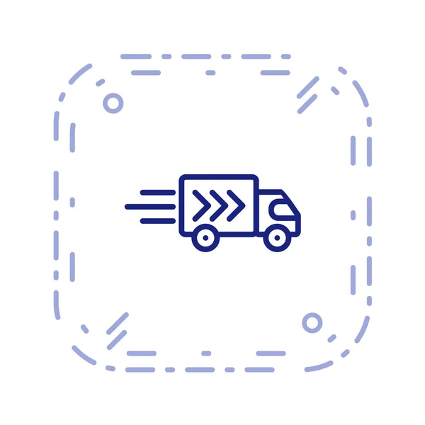 Vectorillustratie Eenvoudig Icoon Van Vrachtwagenvoertuig — Stockvector