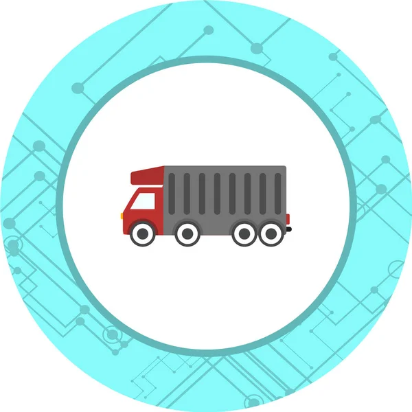 Vector Illustration Cargo Truck Icon — Stock Vector