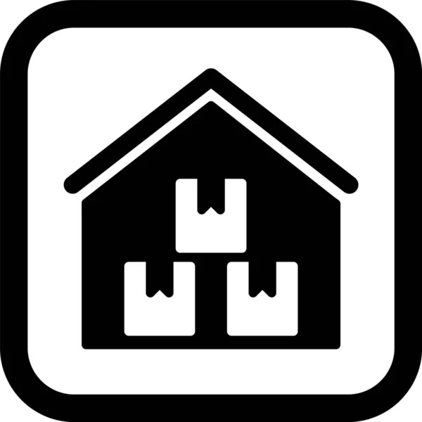 Storage Warehouse Icon Trendigen Stil Isolierten Hintergrund — Stockvektor